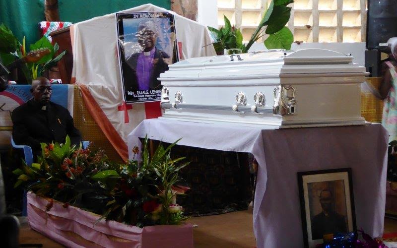 Eight pastors sat 15 minutes each next to Duale's casket throughout Thursday night until the funeral service on Friday morning.