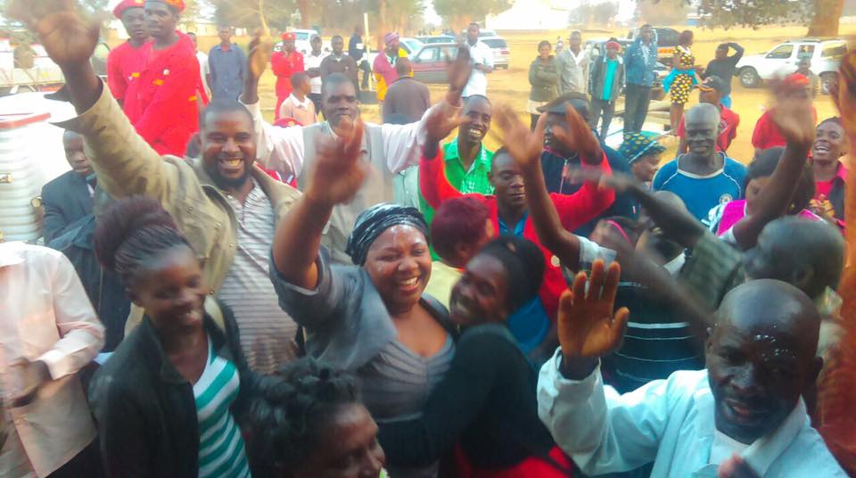 Princess Kasune Zulu celebrates her election victory